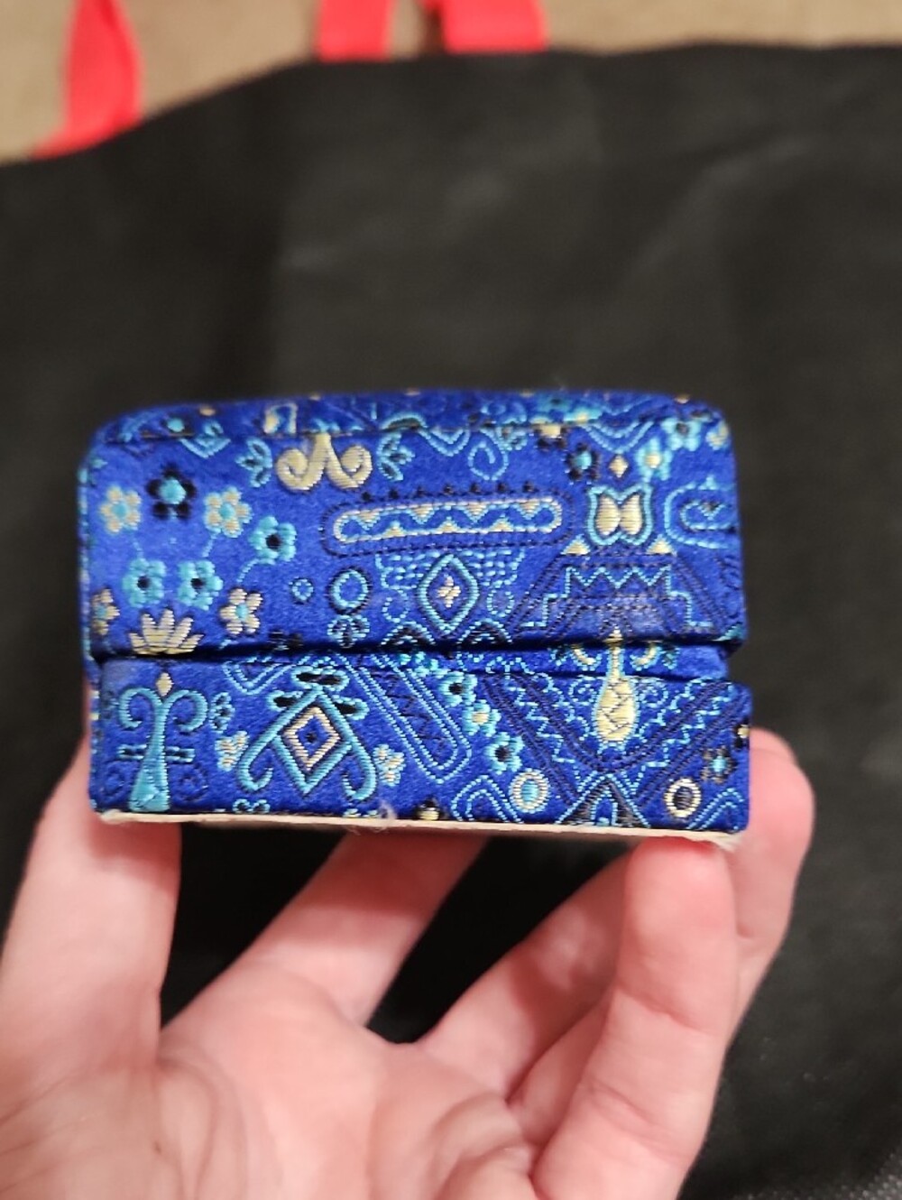 Blue Patterned Jewelry Box - Picture 5 of 6